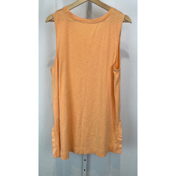 J. JILL Pima Cotton Sleeveless Tunic Tank Top Orange Peach Size XL - Picture 2 of 9